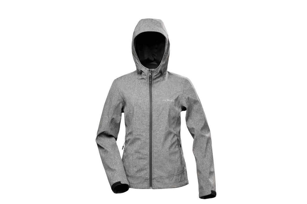 Lady's Copy Jean Polyester Softshell Hoodie Jacket