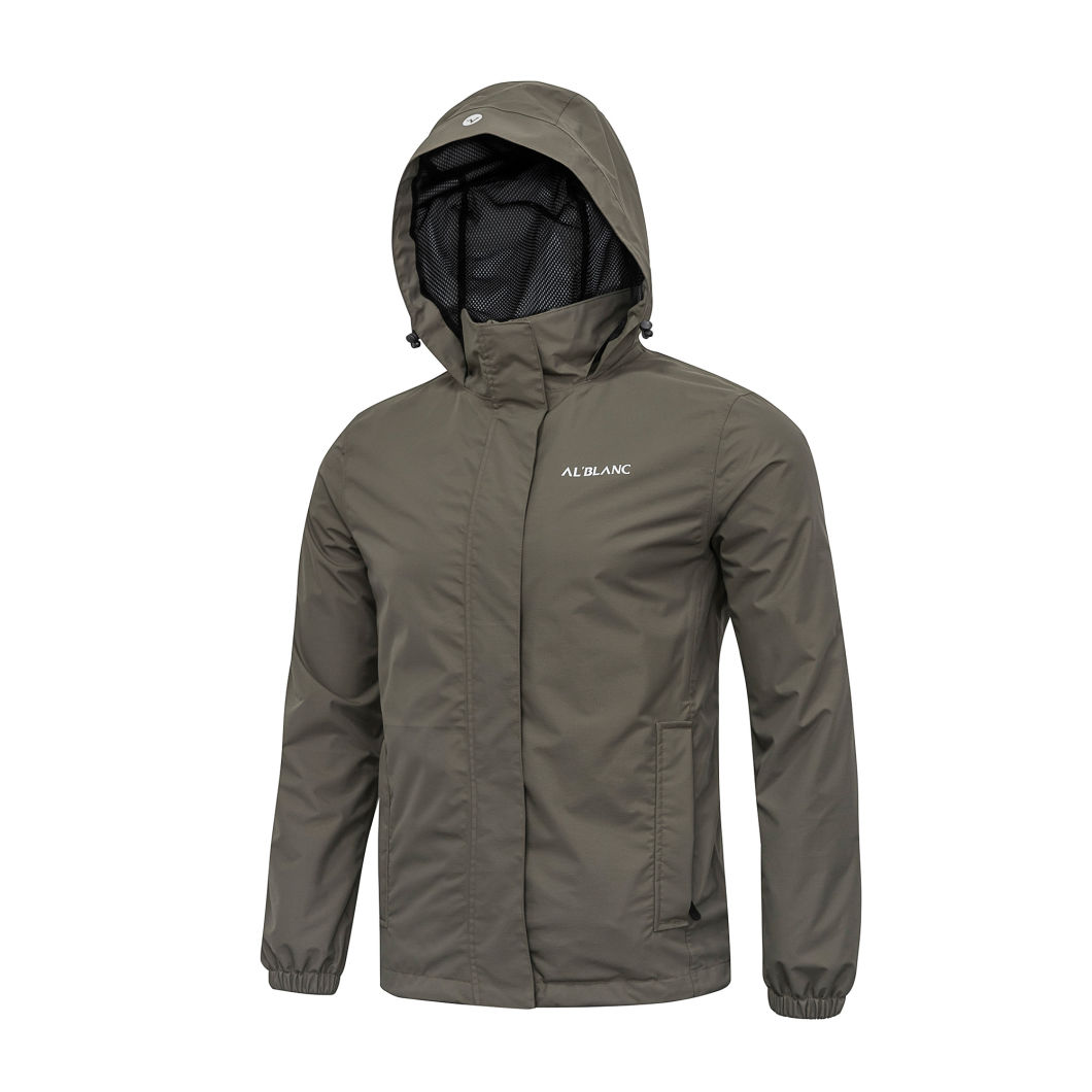 Men's Waterproof Hoodie Windbreaker Ribstop Nylon Jacket