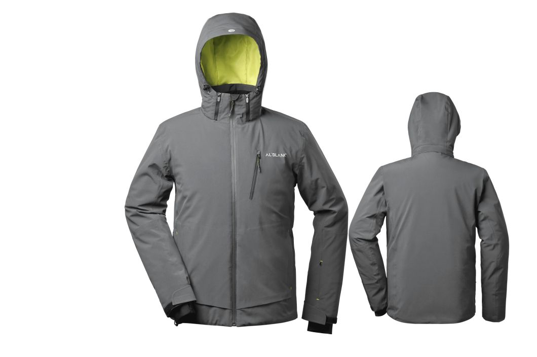 Men's Padded Ski Waterproof Bodywarm Polyester Hoodie Winter Jacket