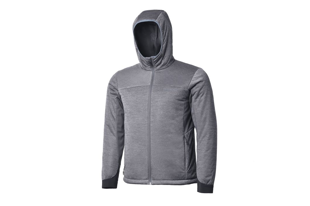 Men's Body Warm Dull Nylon Polyester Long Sleeve Hoodie Jacket