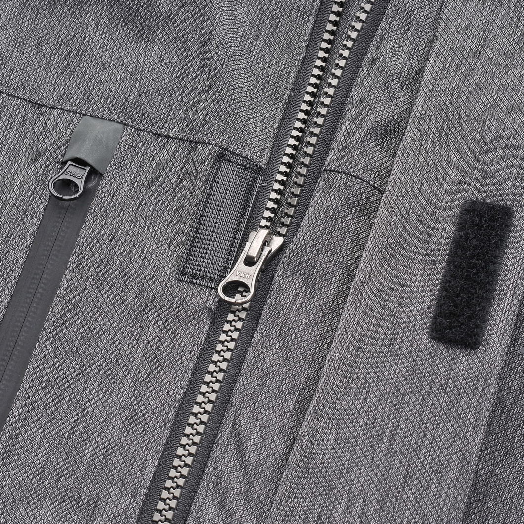 Men's Melange Grey Padded Waterproof Hoodie Body Warm Jacket