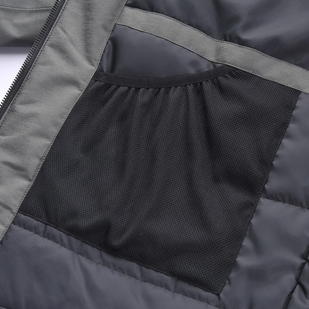 Men's Bodywarm Padded Twill Polyester Hoodie Long Sleeve Jacket