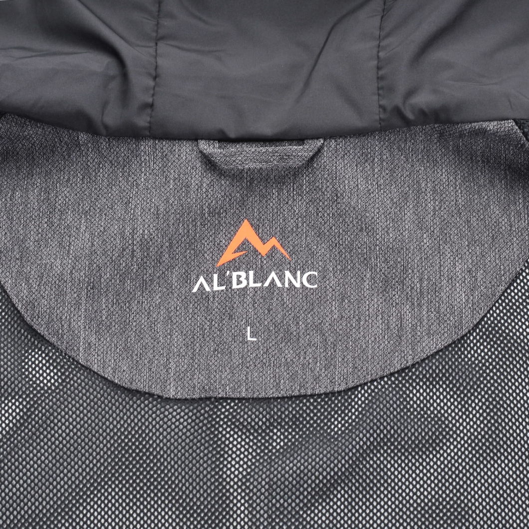 Men's Melange Grey Padded Waterproof Hoodie Body Warm Jacket