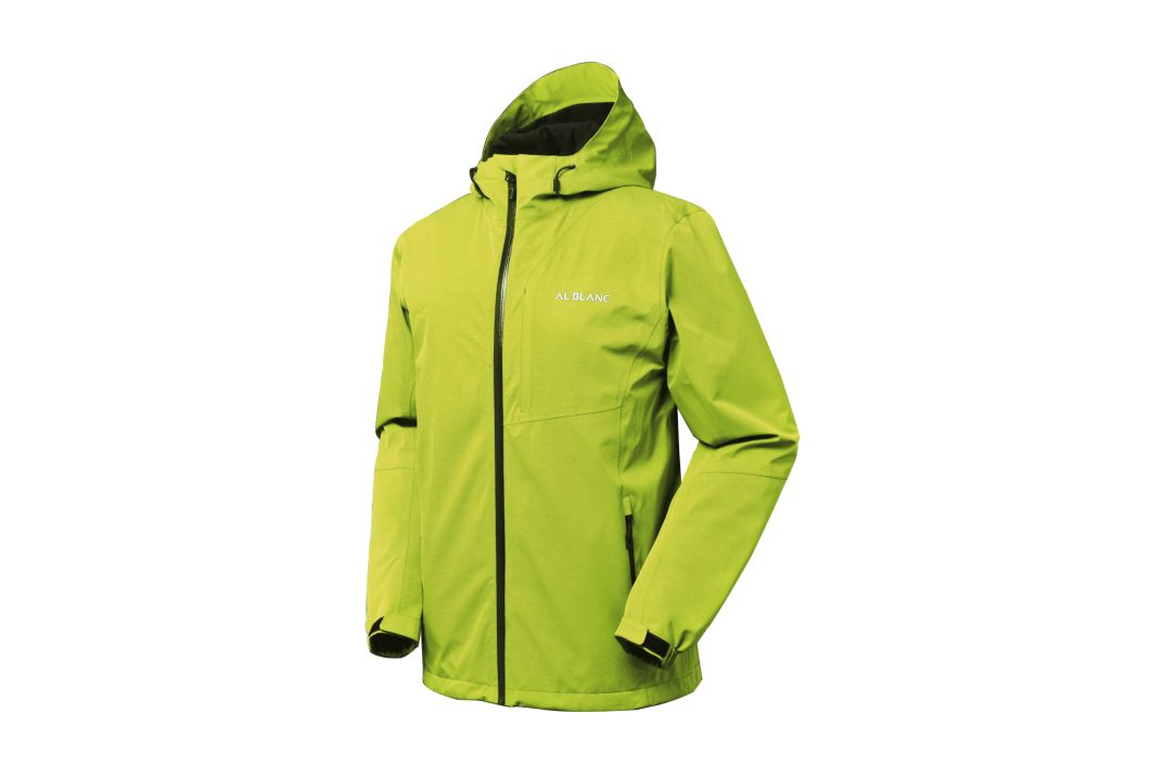Men's Waterproof Windbreaker Polyester Twill Melange Elastic Jacket