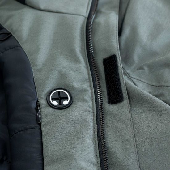 Men′s Hoodie Twill Polyester Padded Navy Dark Green Jacket