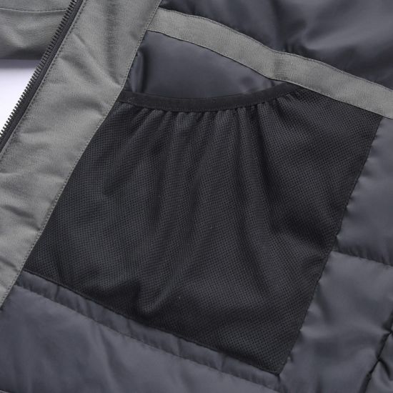 Men′s Bodywarm Padded Twill Polyester Hoodie Long Sleeve Jacket