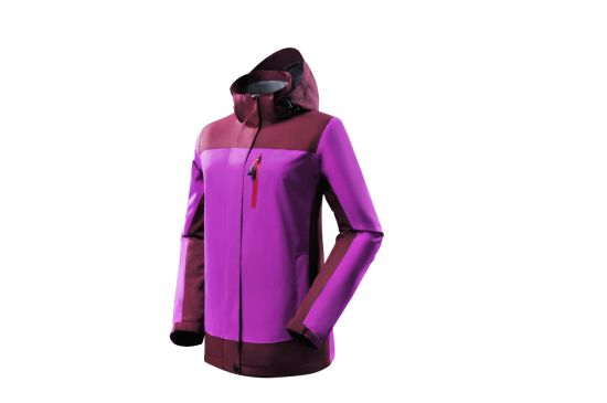 Lady′s Waterproof Outdoor Jacket with Visible Prints After Wet