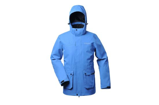 Men′s Waterproof Outdoor Hoodie Polyester Twill Windbreaker Jacket