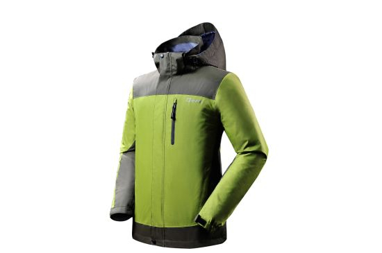 Men′s Windstopper Waterproof Taslon Green Long Sleeve Jacket